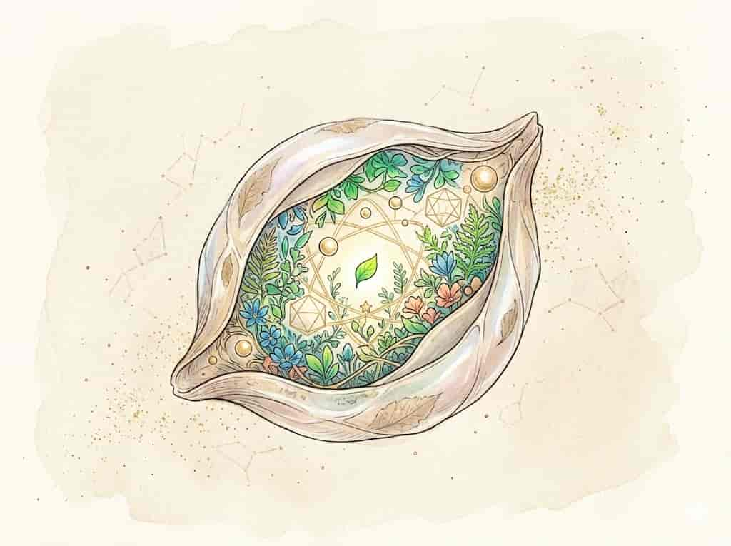 外側の世界に左右されることなく、自分の中にすでに完成された美しい庭を持っている様子